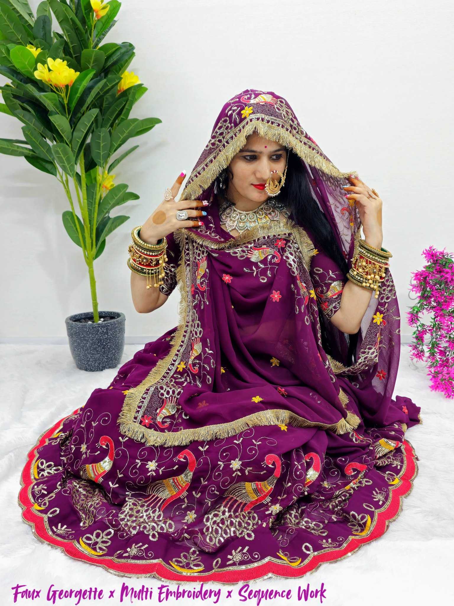 Ynf Faux Georgette KESH538 1301 Lehengas Wholesale Rajwada Lehenga Embroidered Lehenga Mirror Work Lehenga Rajasthani Poshak Manufacturer