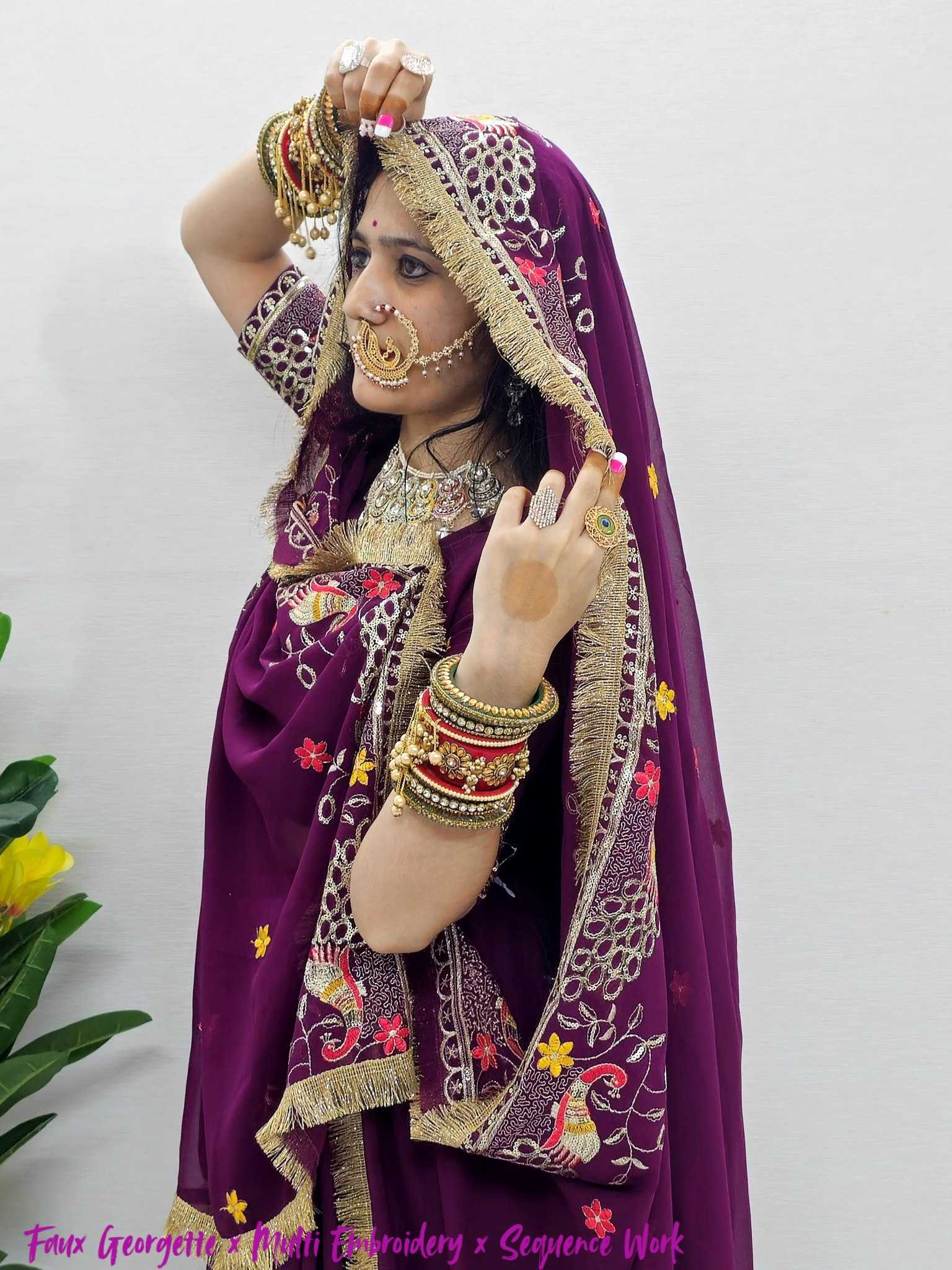 Ynf Faux Georgette KESH538 1301 Lehengas Wholesale Rajwada Lehenga Embroidered Lehenga Mirror Work Lehenga Rajasthani Poshak Manufacturer