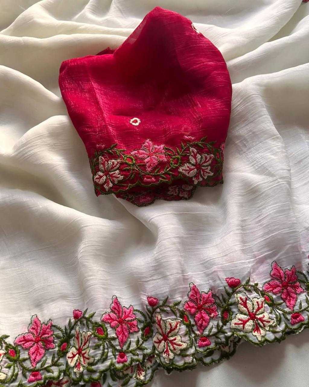 Ynf Chiffon RIN233 ciffon Sarees Wholesale Fancy Sarees Embroidered Sarees Plain Sarees Lace Border Sarees Manufacturer