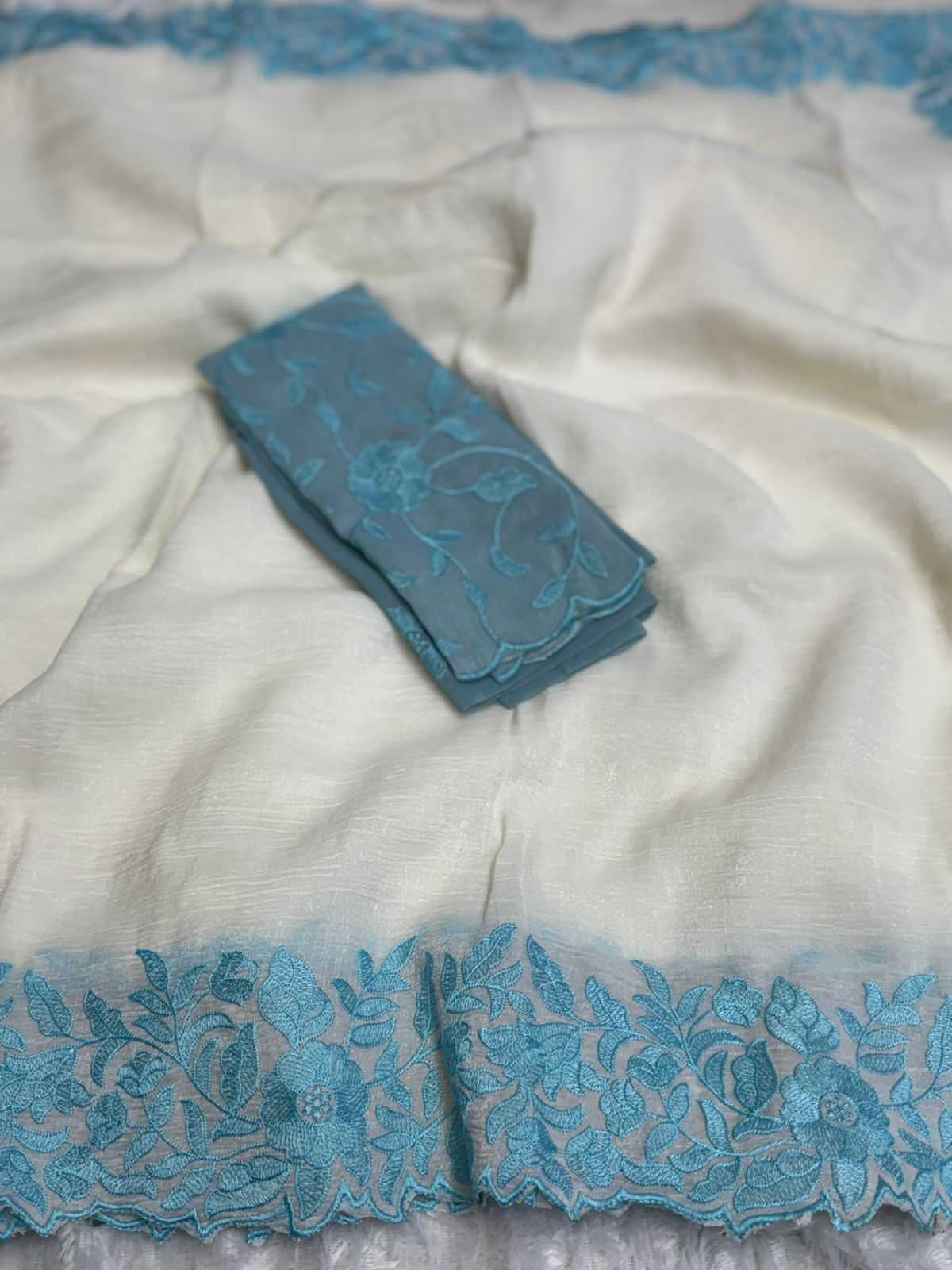 Ynf Chiffon RIN233 ELEGANCE Sarees Wholesale Party Wear Sarees Embroidered Sarees Plain Sarees Lace Border Sarees Manufacturer