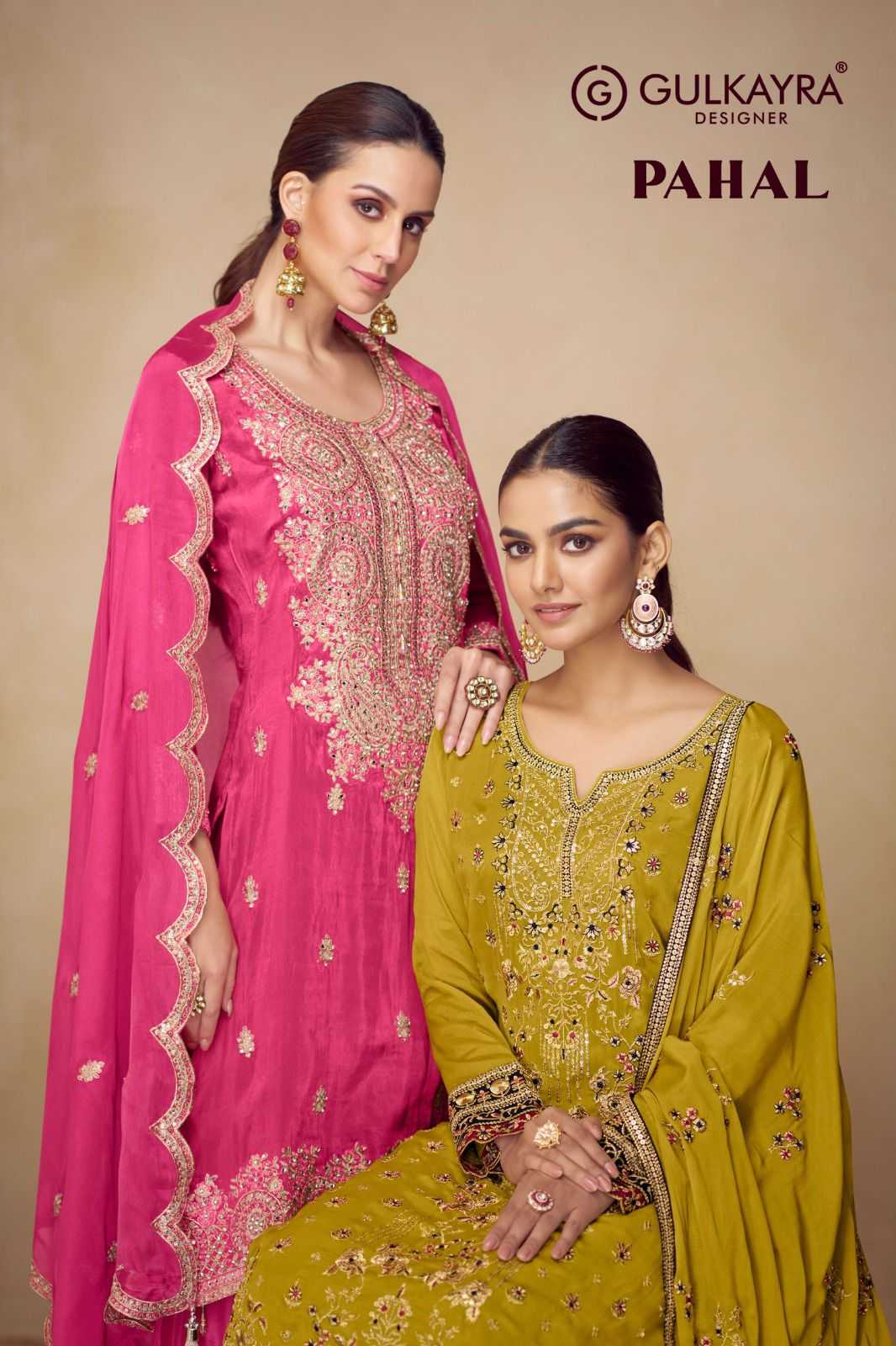 Ynf Chinon KESH587 Gulkayra PAHAL Suits & Dresses Wholesale Embroidery Suits Palazzo Suit Wedding Suits Manufacturer