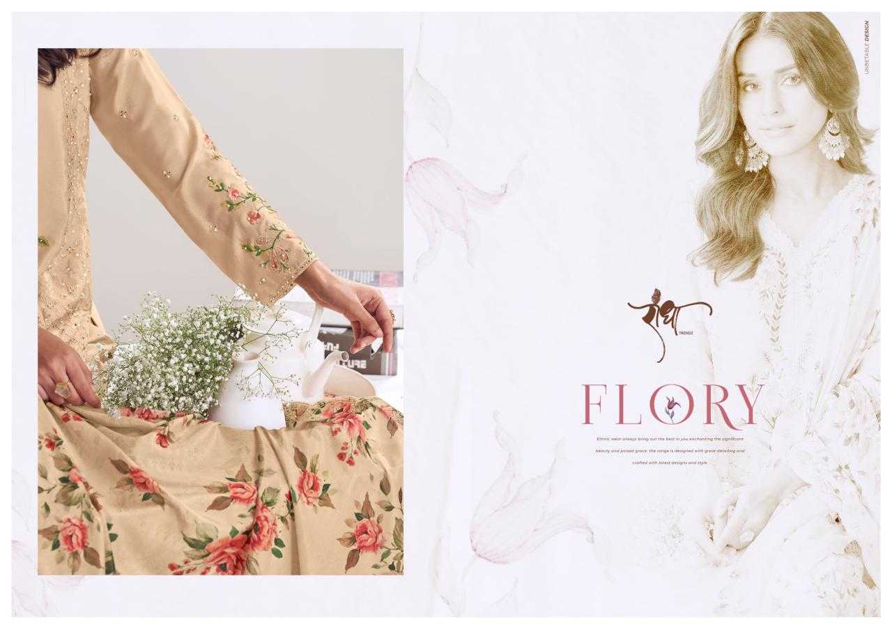 Ynf Chinon KESH587 RADHA TRENDS FLORY Suits & Dresses Wholesale Embroidery Suits Palazzo Suit Designer Suits Manufacturer