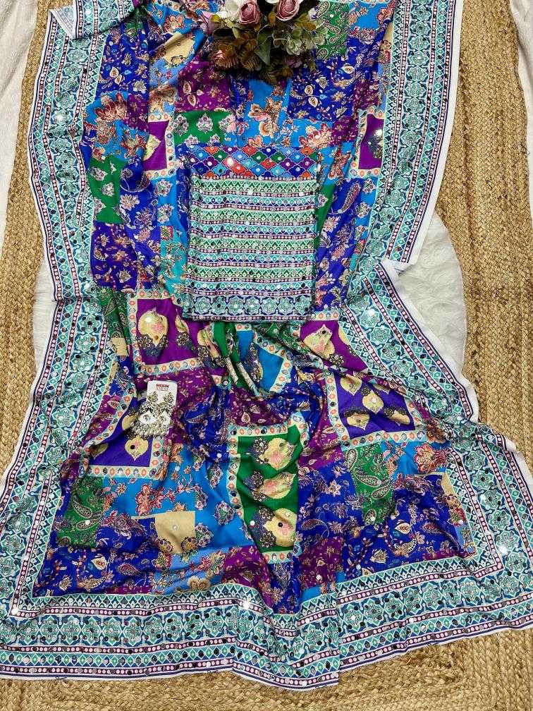 Ynf Chinon Silk KESH509 HIMGANGE Silk Sarees Wholesale Printed Silk Saree Party Wear Silk Sarees Designer Silk Sarees Manufacturer