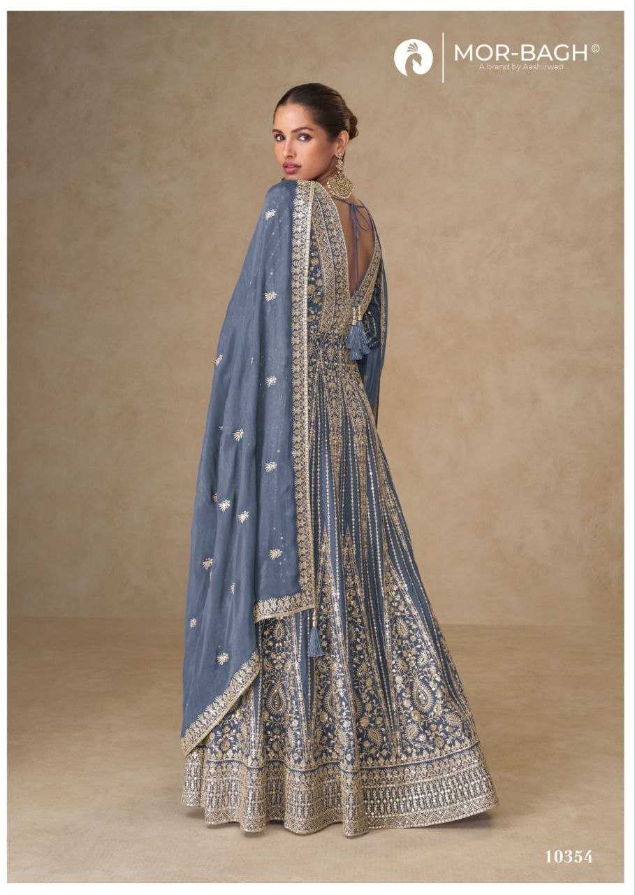 Ynf Chinon Silk KESH587 AASHIRWAD CREATION JANKI Gowns Wholesale Wedding Gown Designer Gowns Silk Gowns Manufacturer