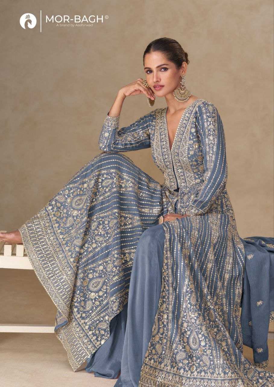 Ynf Chinon Silk KESH587 AASHIRWAD CREATION JANKI Gowns Wholesale Wedding Gown Designer Gowns Silk Gowns Manufacturer