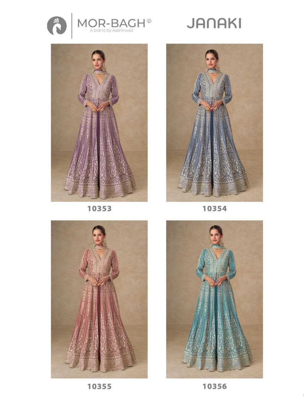 Ynf Chinon Silk KESH587 AASHIRWAD CREATION JANKI Gowns Wholesale Wedding Gown Designer Gowns Silk Gowns Manufacturer