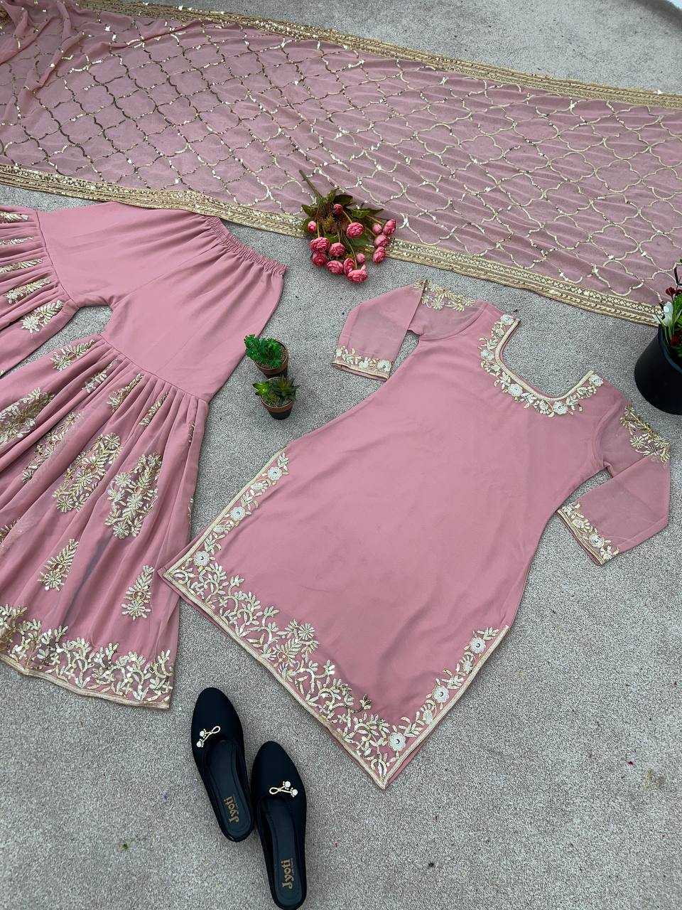 Ynf Faux Georgette KESH499 3057 Suits & Dresses Wholesale Sharara Salwar Suits Embroidery Suits Georgette Suit Manufacturer