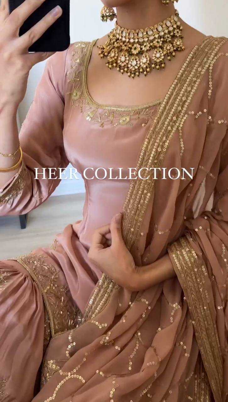 Ynf Faux Georgette KESH499 3057 Suits & Dresses Wholesale Sharara Salwar Suits Embroidery Suits Georgette Suit Manufacturer