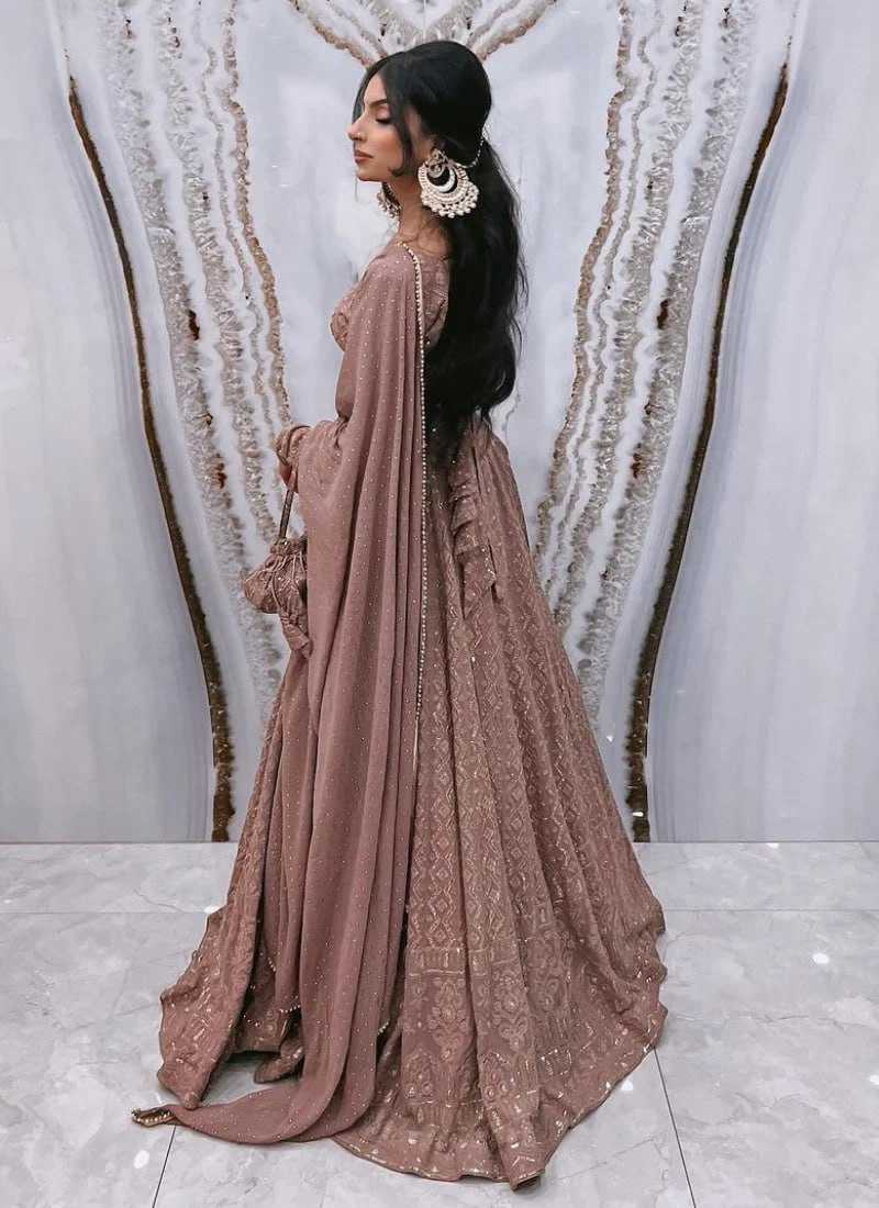 Ynf Faux Georgette RIN162 Lucknowi Lehengas Wholesale Designer Lehenga Georgette Lehenga Sequins Lehenga Manufacturer
