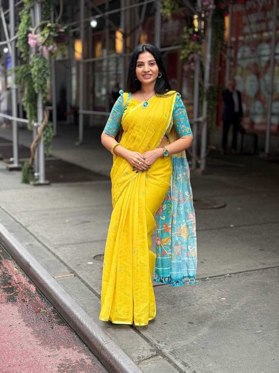 Ynf Linen KESH605 560 Sarees Wholesale Fancy Sarees Plain Sarees Linen Sarees Manufacturer