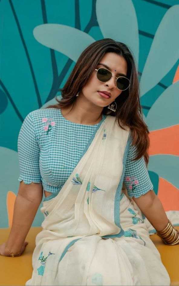 Ynf Linen KESH605 608 Sarees Wholesale Ready To Wear Sarees Plain Sarees Linen Sarees Manufacturer