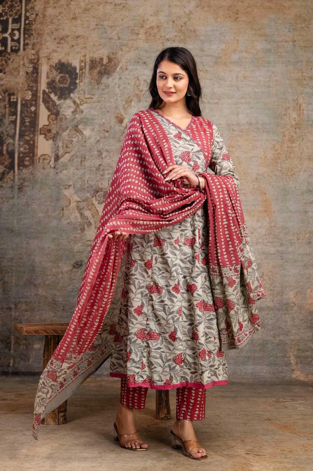 Ynf Pure Cotton KESH618 Anarkali Kurti Wholesale Designer Kurtis Cotton Kurtis Anarkali Kurtis Manufacturer