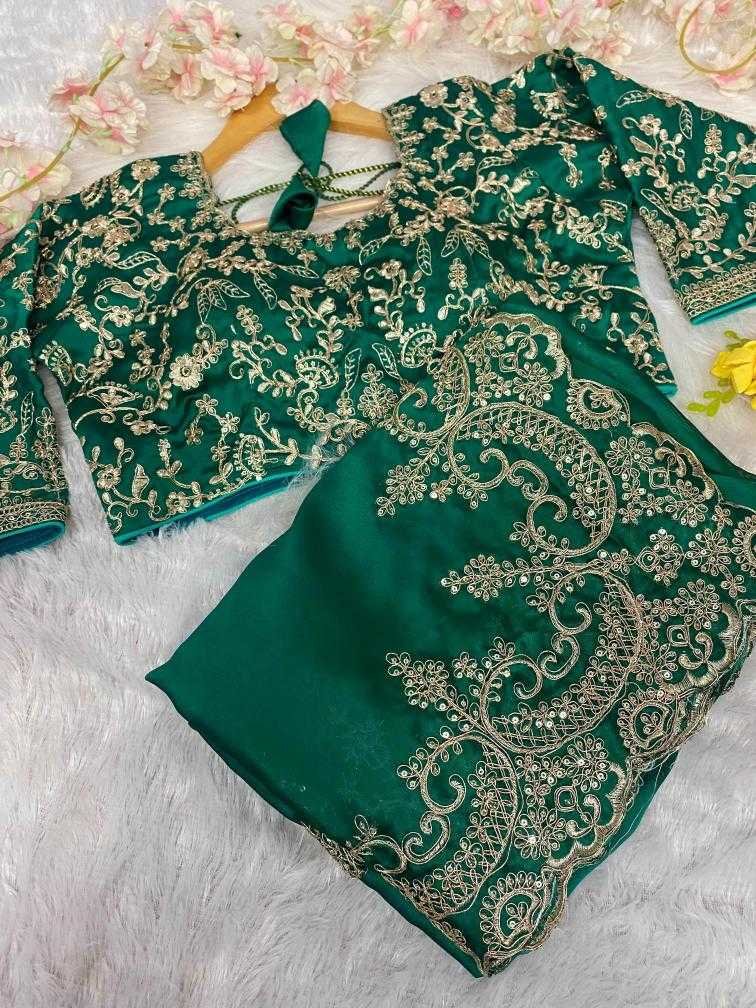 Ynf Rangoli Silk RIN164 Dixit-2 Silk Sarees Wedding Collections Bollywood Collections Wholesale Madhuri Dixit Sarees Embroidered Silk Sarees Green Silk Sarees Manufacturer