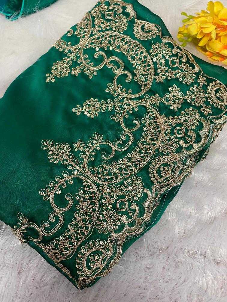 Ynf Rangoli Silk RIN164 Dixit-2 Silk Sarees Wedding Collections Bollywood Collections Wholesale Madhuri Dixit Sarees Embroidered Silk Sarees Green Silk Sarees Manufacturer