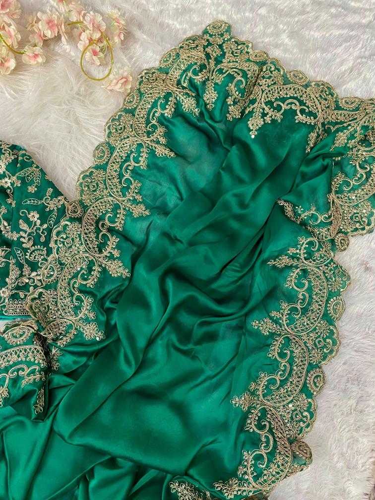 Ynf Rangoli Silk RIN164 Dixit-2 Silk Sarees Wedding Collections Bollywood Collections Wholesale Madhuri Dixit Sarees Embroidered Silk Sarees Green Silk Sarees Manufacturer