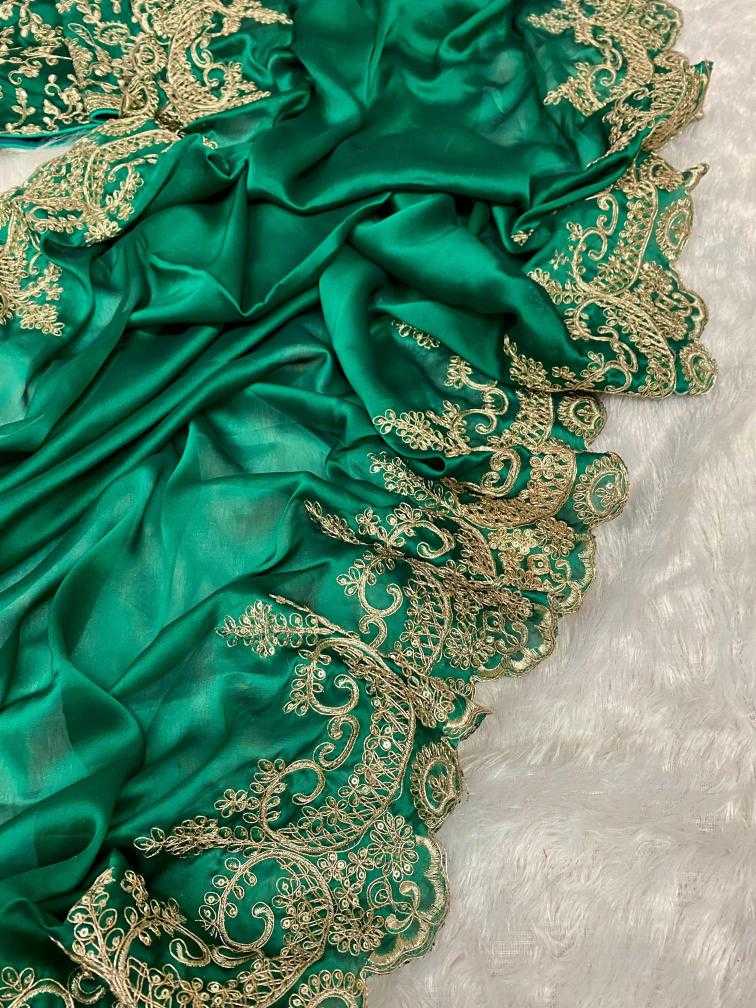Ynf Rangoli Silk RIN164 Dixit-2 Silk Sarees Wedding Collections Bollywood Collections Wholesale Madhuri Dixit Sarees Embroidered Silk Sarees Green Silk Sarees Manufacturer