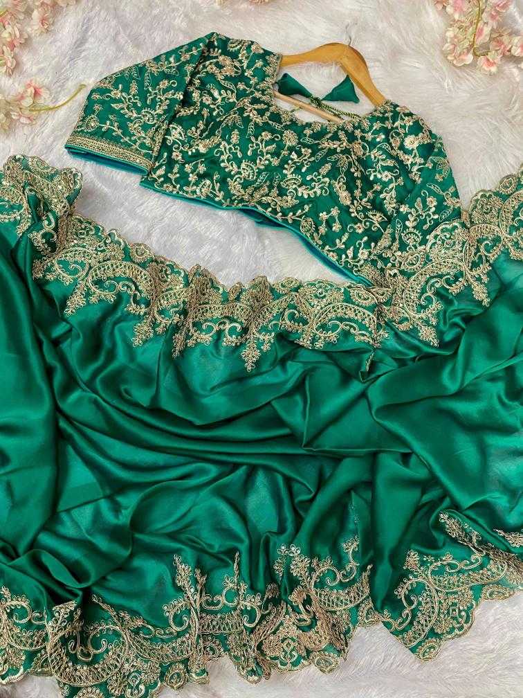 Ynf Rangoli Silk RIN164 Dixit-2 Silk Sarees Wedding Collections Bollywood Collections Wholesale Madhuri Dixit Sarees Embroidered Silk Sarees Green Silk Sarees Manufacturer