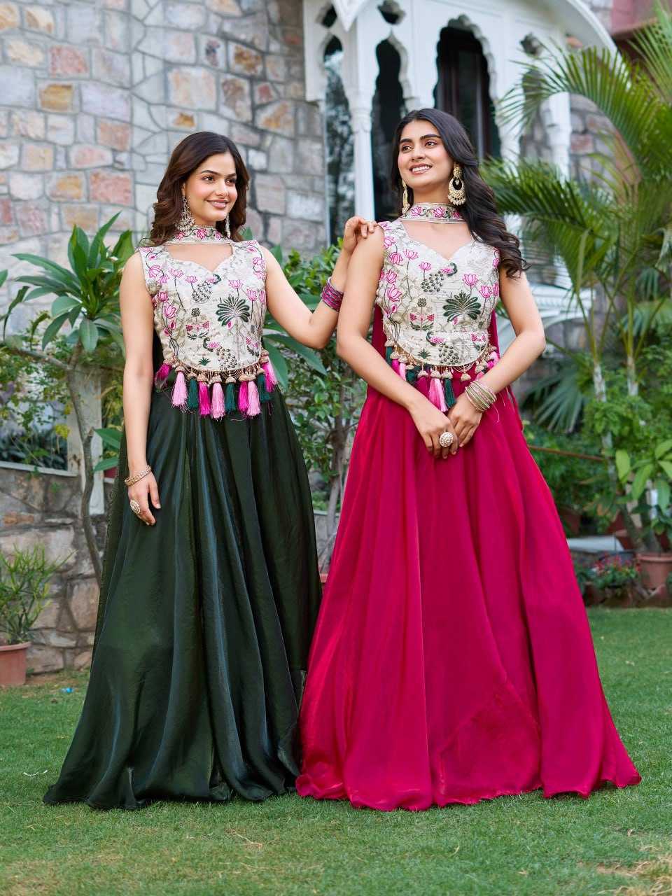 Ynf Tissue Silk KESH595 R125 Lehengas Festive Collections Wholesale Fancy Lehenga Embroidered Lehenga Chaniya Choli Rakhi Collections Manufacturer