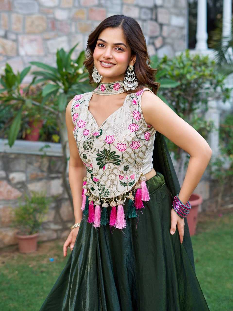 Ynf Tissue Silk KESH595 R125 Lehengas Festive Collections Wholesale Fancy Lehenga Embroidered Lehenga Chaniya Choli Rakhi Collections Manufacturer