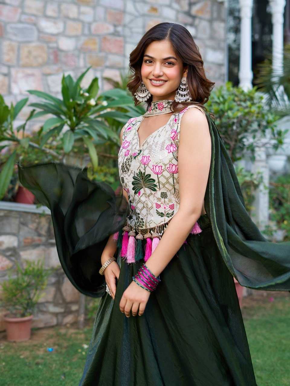 Ynf Tissue Silk KESH595 R125 Lehengas Festive Collections Wholesale Fancy Lehenga Embroidered Lehenga Chaniya Choli Rakhi Collections Manufacturer