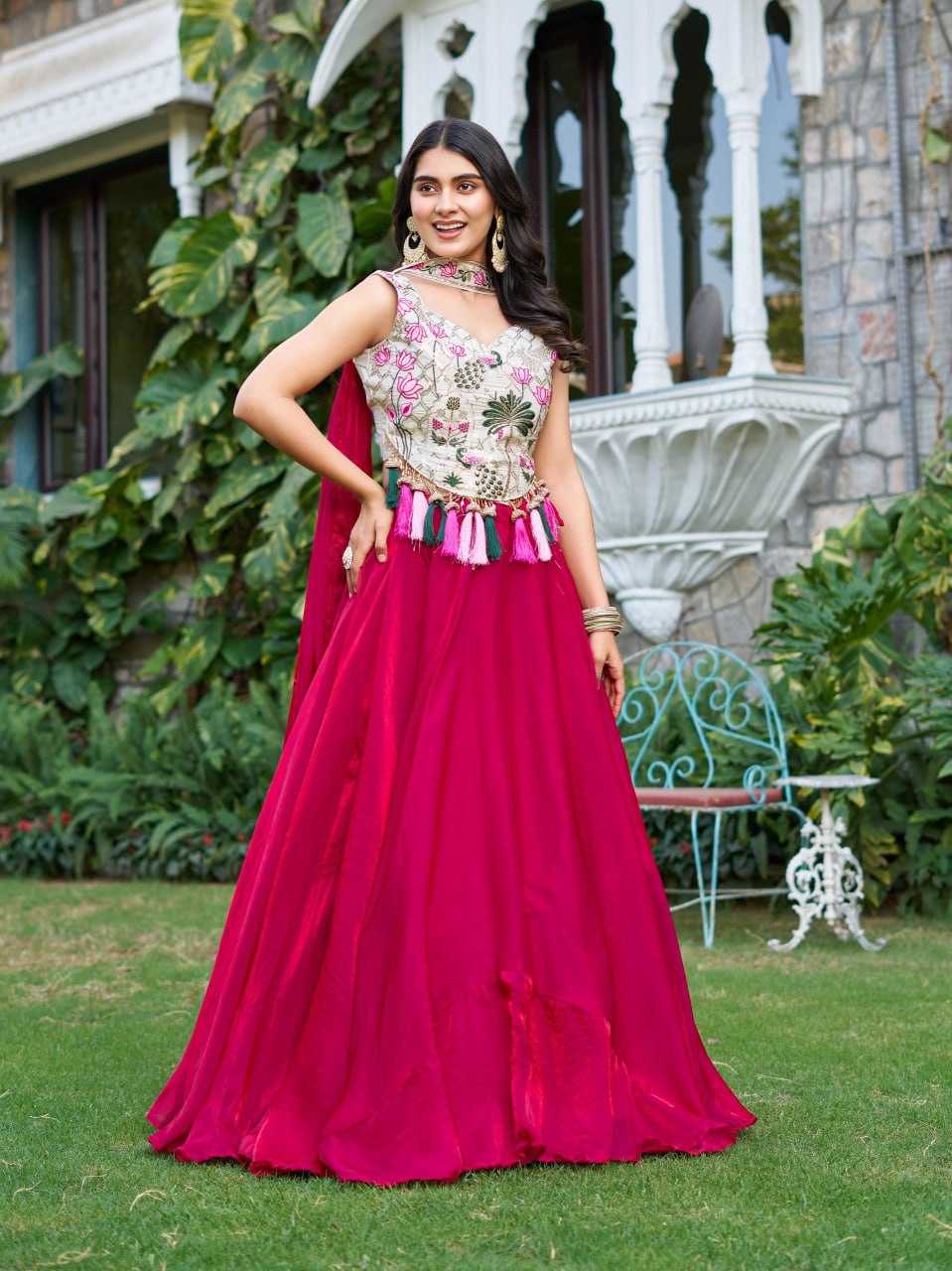 Ynf Tissue Silk KESH595 R125 Lehengas Festive Collections Wholesale Fancy Lehenga Embroidered Lehenga Chaniya Choli Rakhi Collections Manufacturer