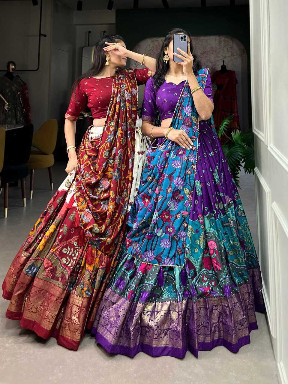 Ynf Tussar Silk KESH511 Maya Lehengas Wholesale Traditional Lehenga Silk Lehenga Printed Lehenga Manufacturer