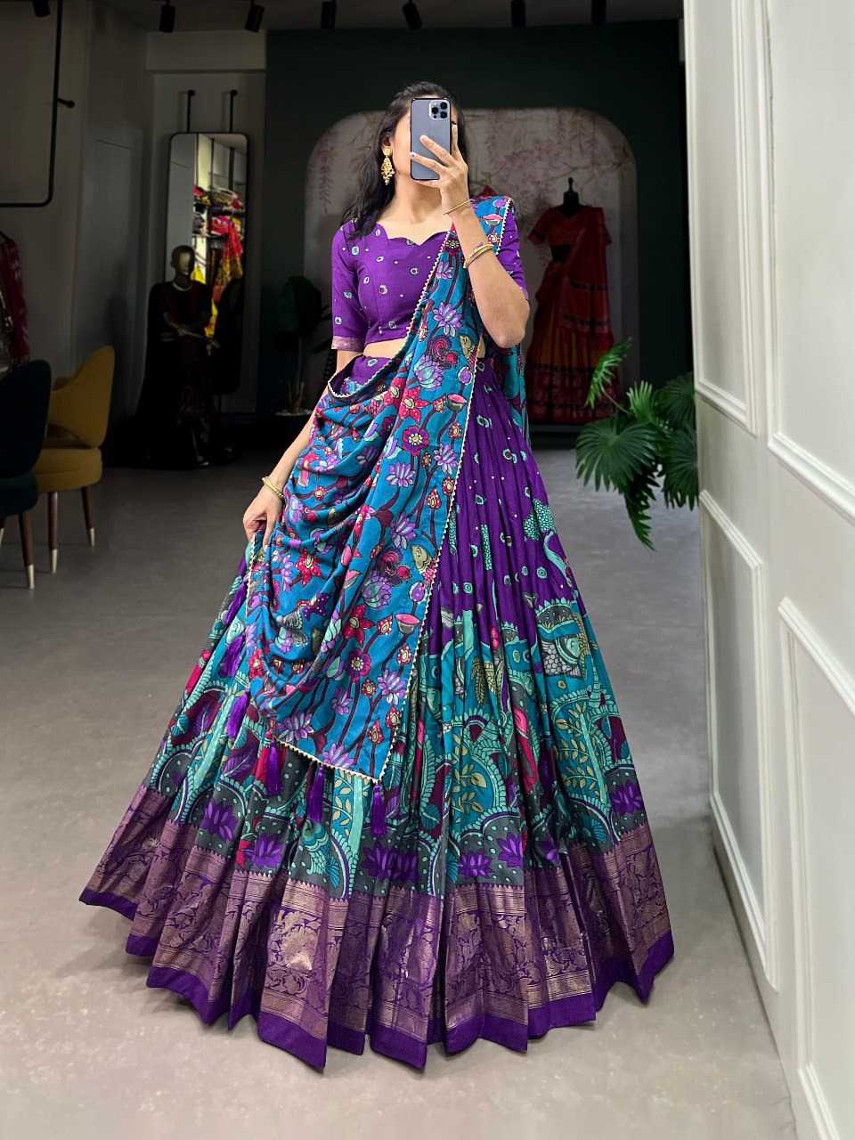 Ynf Tussar Silk KESH511 Maya Lehengas Wholesale Traditional Lehenga Silk Lehenga Printed Lehenga Manufacturer