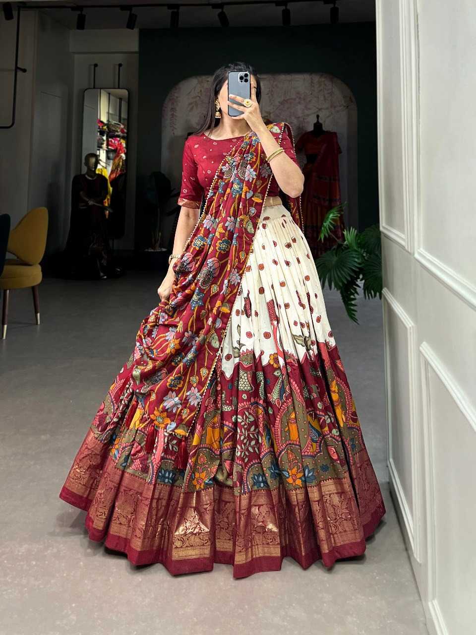 Ynf Tussar Silk KESH511 Maya Lehengas Wholesale Traditional Lehenga Silk Lehenga Printed Lehenga Manufacturer