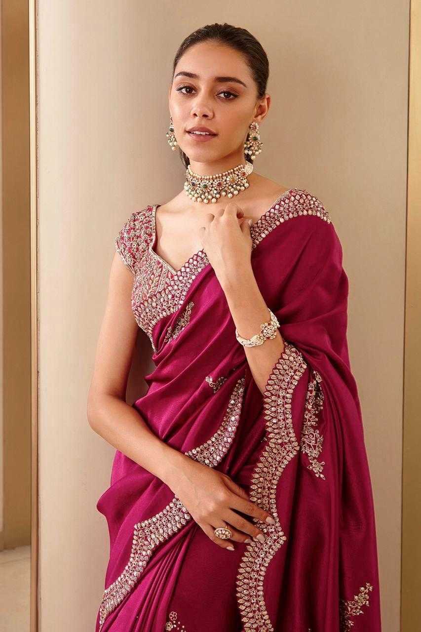 Ynf Vichitra Silk RIN134 0294 Silk Sarees Wholesale Soft Silk Sarees Zari Border Silk Sarees Embroidered Silk Sarees Manufacturer