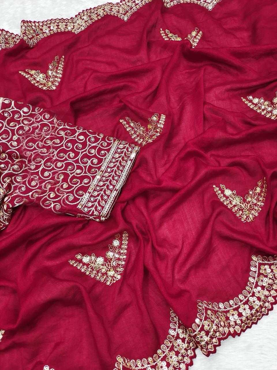 Ynf Vichitra Silk RIN134 0294 Silk Sarees Wholesale Soft Silk Sarees Zari Border Silk Sarees Embroidered Silk Sarees Manufacturer
