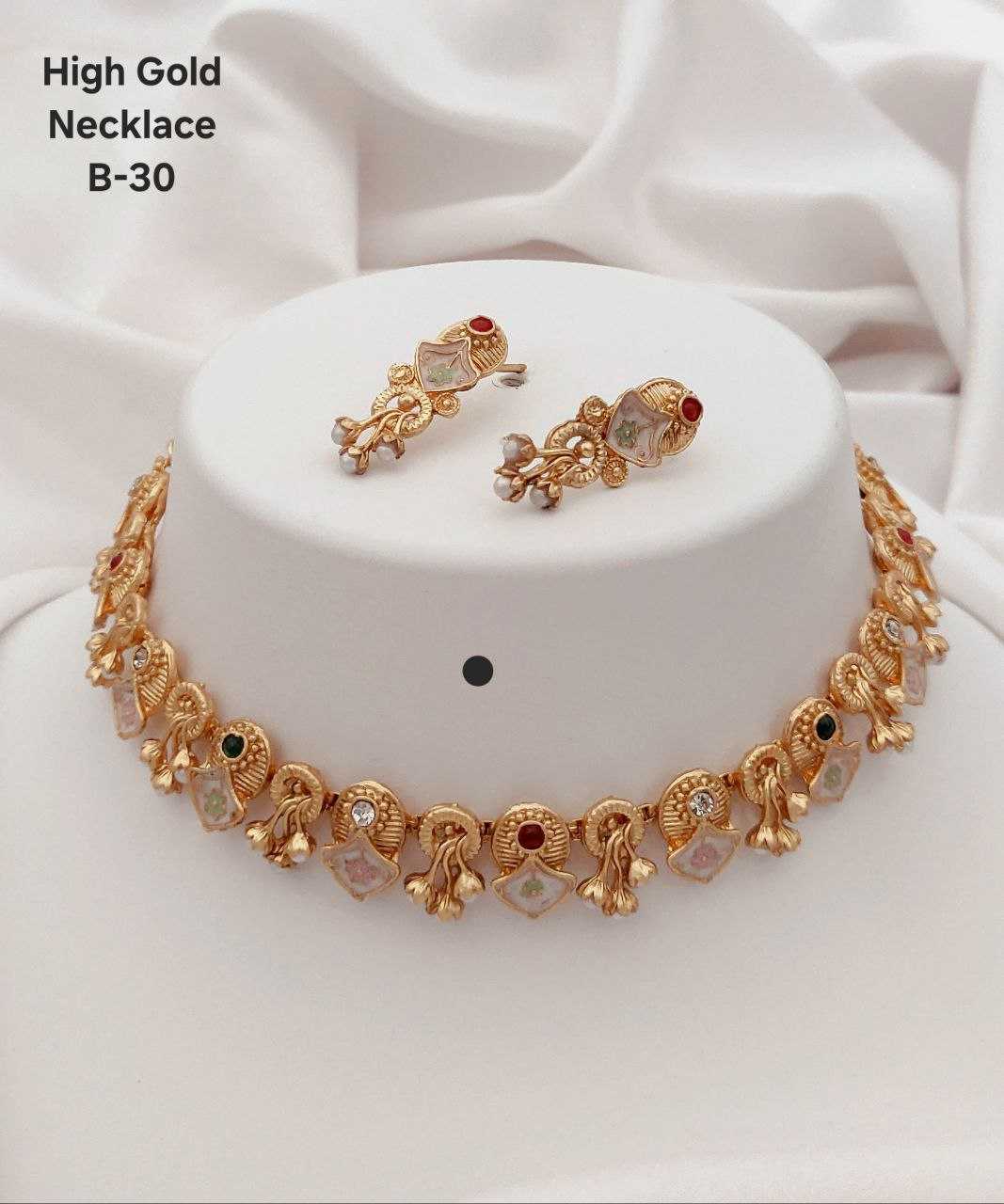 Ynf Brass Womens Jewellery Wholesale Choker Necklaces Necklaces Set Golden Necklace Set Manufacturer