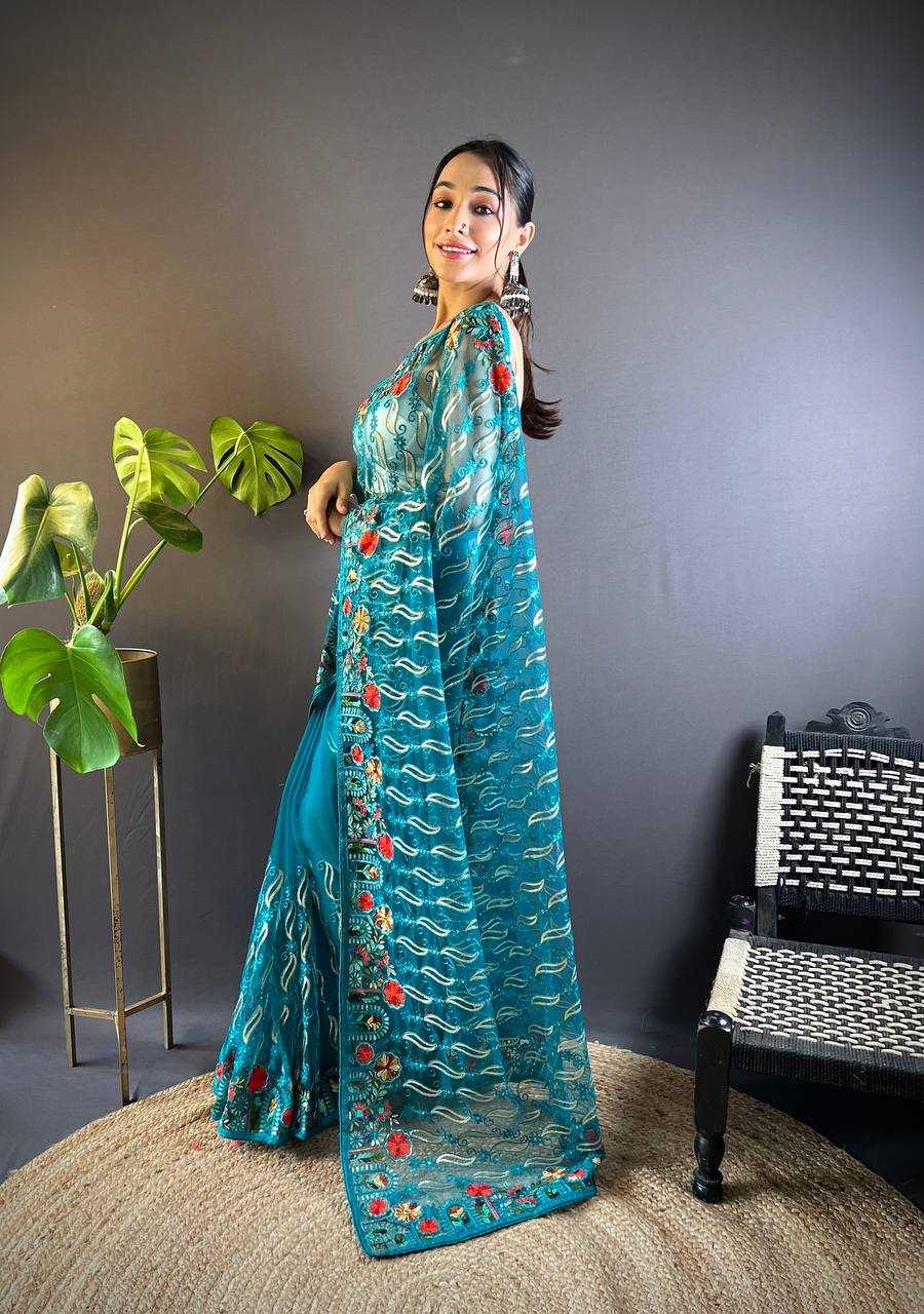 Ynf Butterfly Net KESH621 Surya Mukhi Sarees Wholesale Designer Sarees Net Sarees Embroidered Sarees Manufacturer