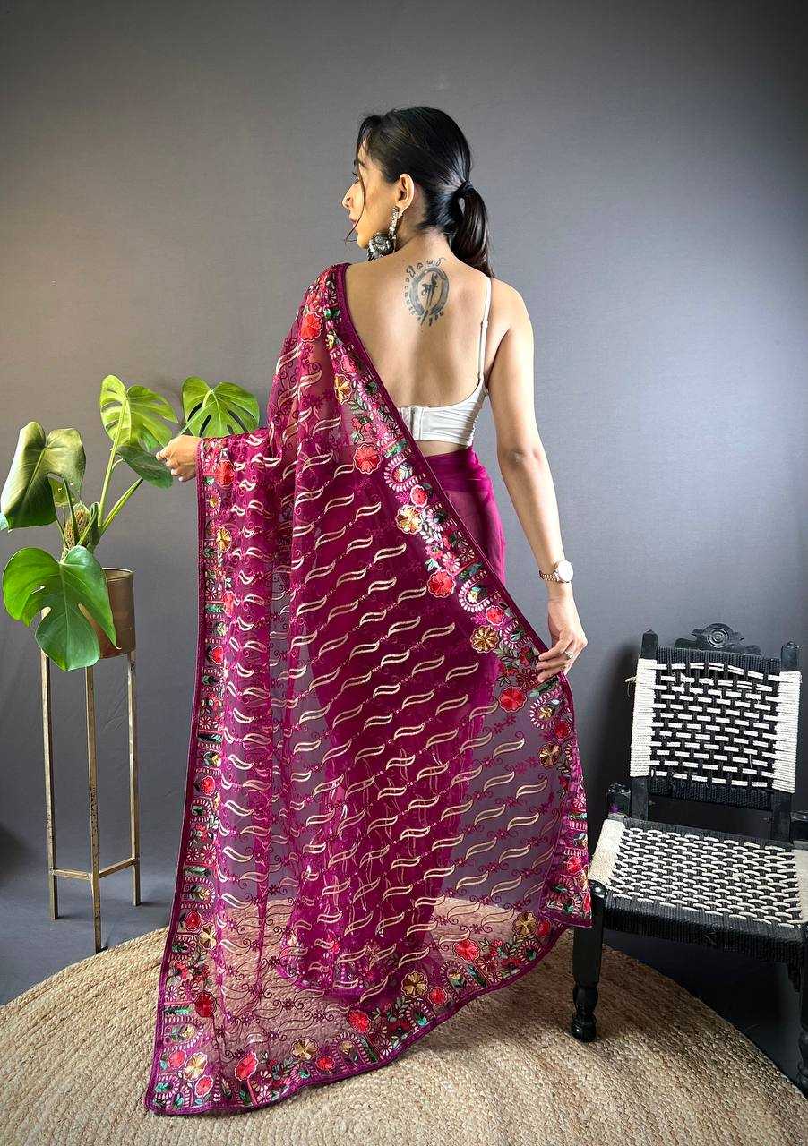 Ynf Butterfly Net KESH621 Surya Mukhi Sarees Wholesale Designer Sarees Net Sarees Embroidered Sarees Manufacturer