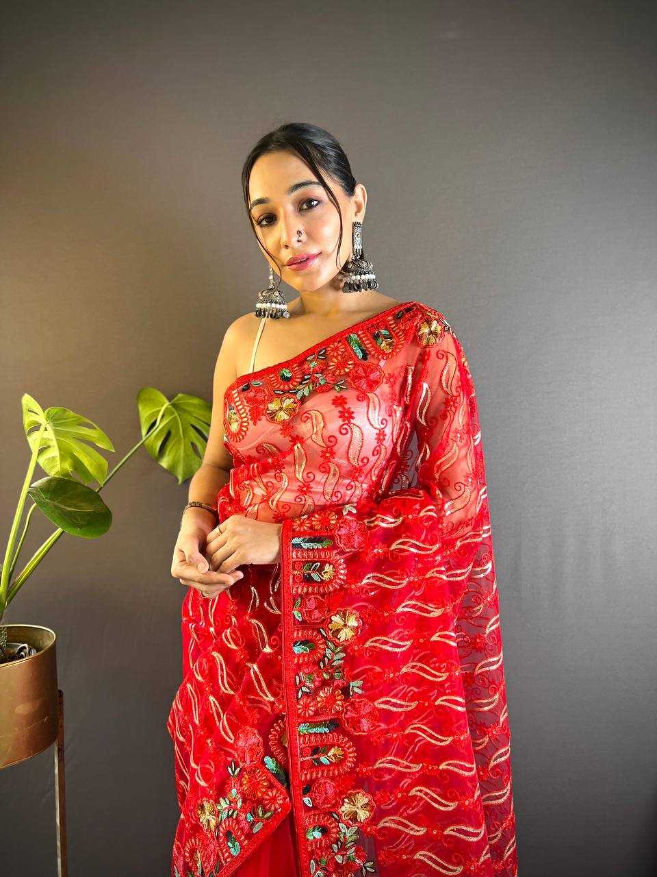 Ynf Butterfly Net KESH621 Surya Mukhi Sarees Wholesale Designer Sarees Net Sarees Embroidered Sarees Manufacturer