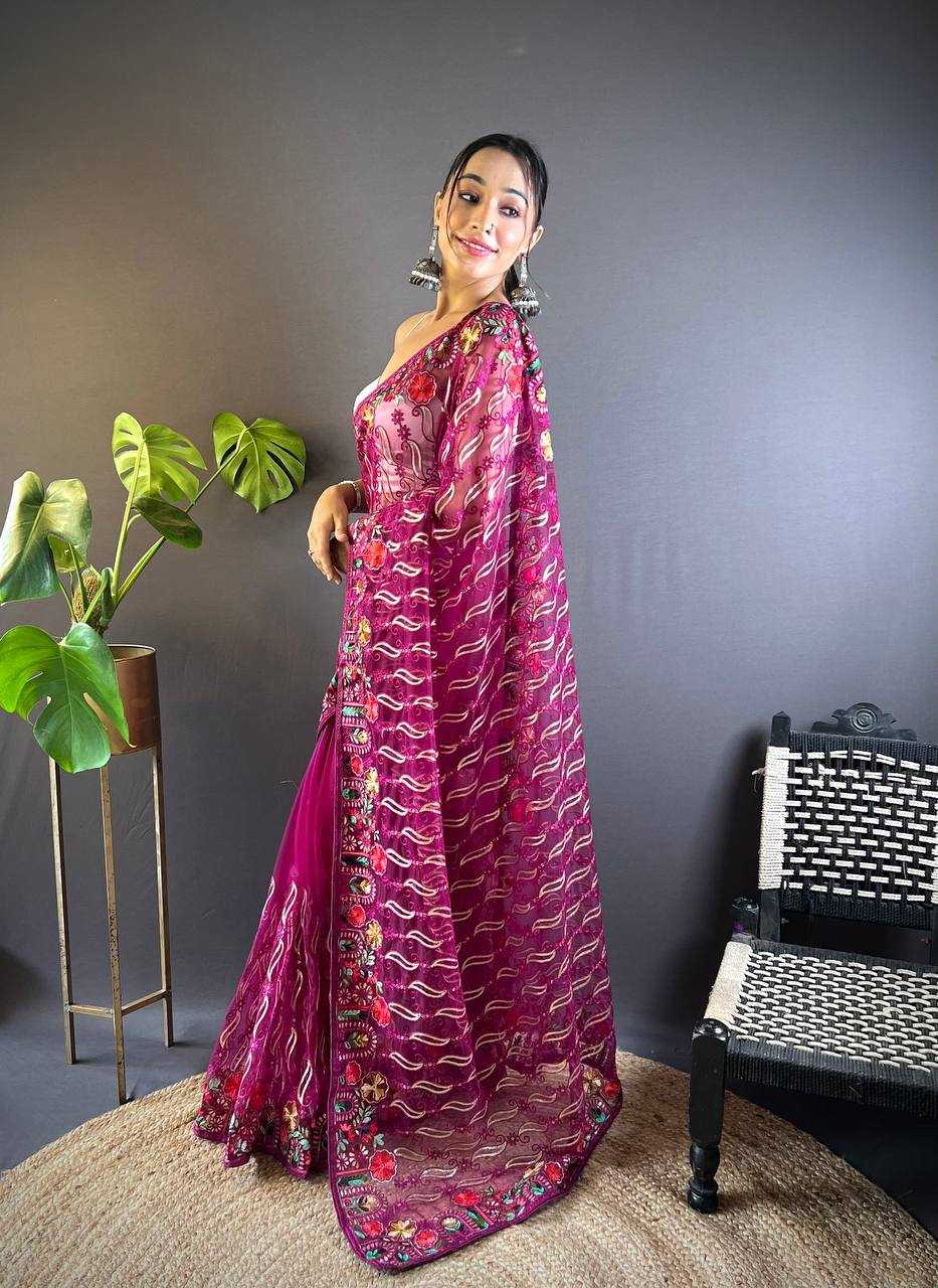 Ynf Butterfly Net KESH621 Surya Mukhi Sarees Wholesale Designer Sarees Net Sarees Embroidered Sarees Manufacturer