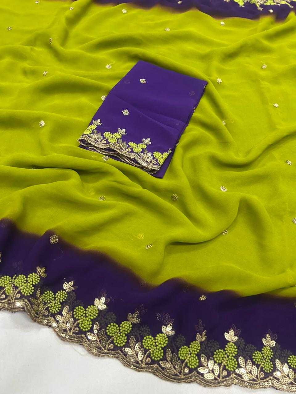 Ynf Chiffon KESH622 Padding Sarees Wholesale Fancy Sarees Chiffon Sarees Embroidered Sarees Manufacturer