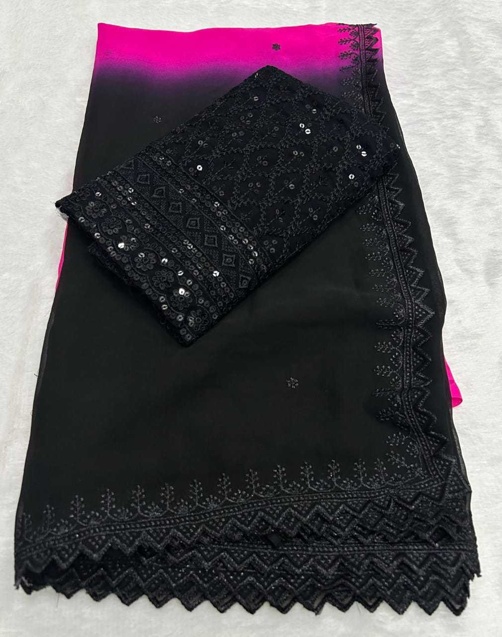 Ynf Chiffon KESH622 Soft Sarees Wholesale Chiffon Sarees Embroidered Sarees Cutwork Saree Manufacturer