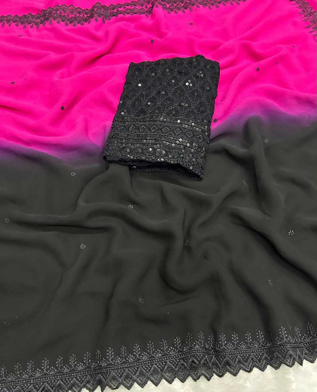 Ynf Chiffon KESH622 Soft Sarees Wholesale Chiffon Sarees Embroidered Sarees Cutwork Saree Manufacturer