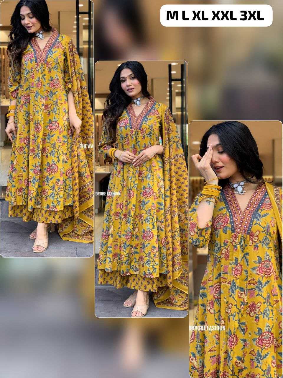 Ynf Cotton KESH613 054 Suits & Dresses Festive Collections Wholesale Printed Suits Cotton Suits Anarkali Suits Manufacturer