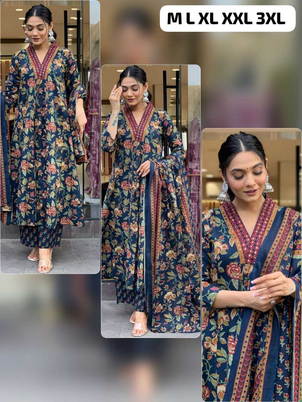 Ynf Cotton KESH613 054 Suits & Dresses Festive Collections Wholesale Printed Suits Cotton Suits Anarkali Suits Manufacturer