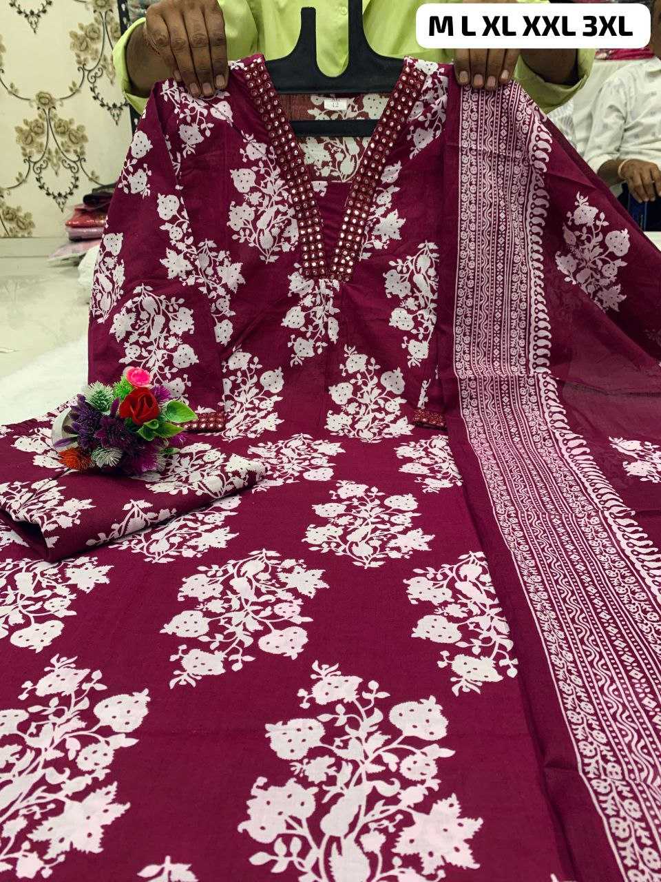 Ynf Cotton KESH613 100 Kurti Plus Size Collections Wholesale Festive Kurtis Printed Kurtis Kurti With Pants Manufacturer