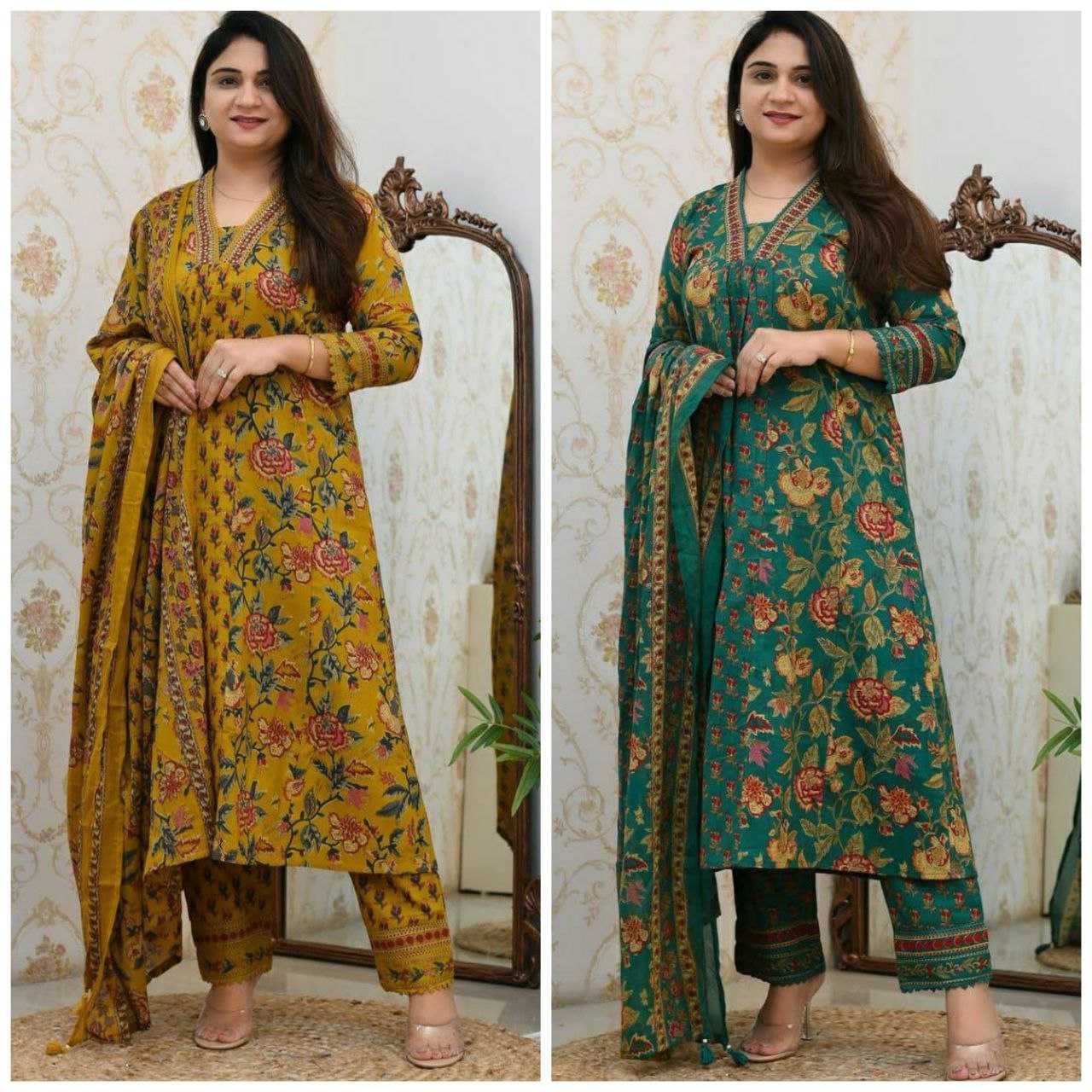 Ynf Cotton KESH613 106 Kurti Plus Size Collections Wholesale Festive Kurtis Printed Kurtis Anarkali Kurtis Manufacturer
