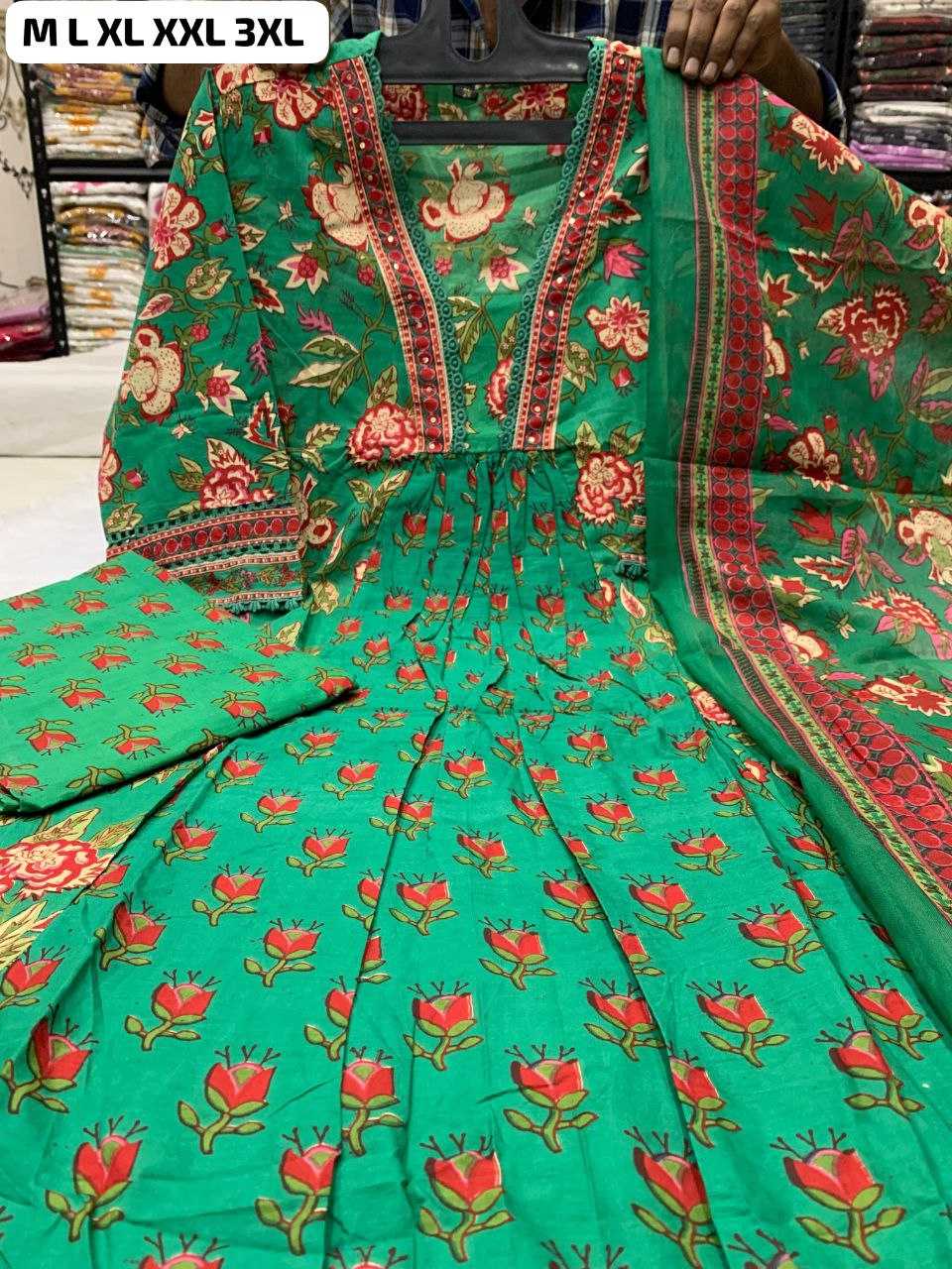 Ynf Cotton KESH613 106 Kurti Plus Size Collections Wholesale Festive Kurtis Printed Kurtis Anarkali Kurtis Manufacturer