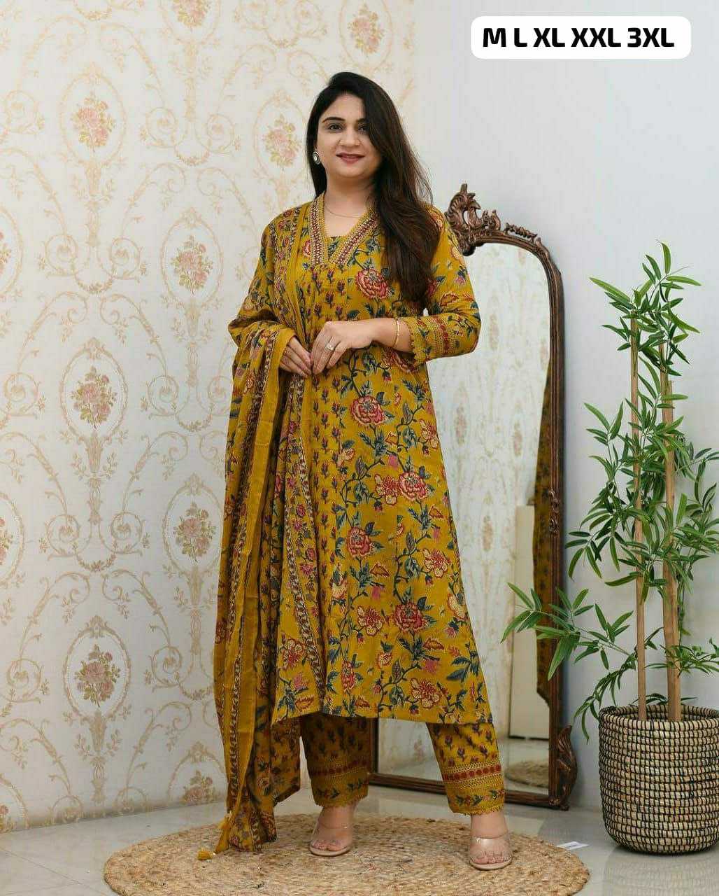 Ynf Cotton KESH613 106 Kurti Plus Size Collections Wholesale Festive Kurtis Printed Kurtis Anarkali Kurtis Manufacturer