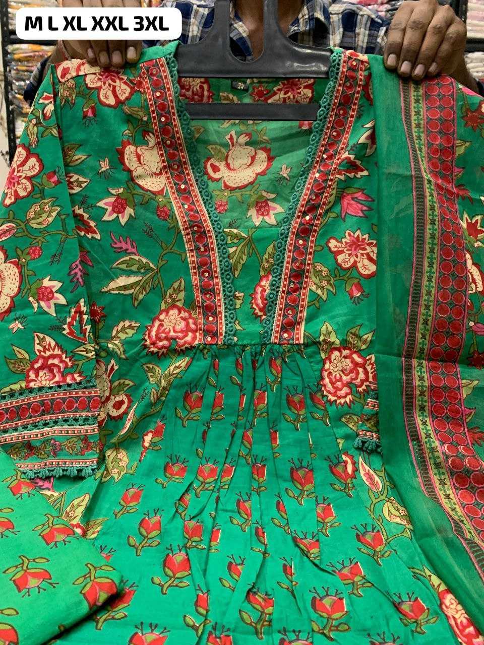 Ynf Cotton KESH613 106 Kurti Plus Size Collections Wholesale Festive Kurtis Printed Kurtis Anarkali Kurtis Manufacturer