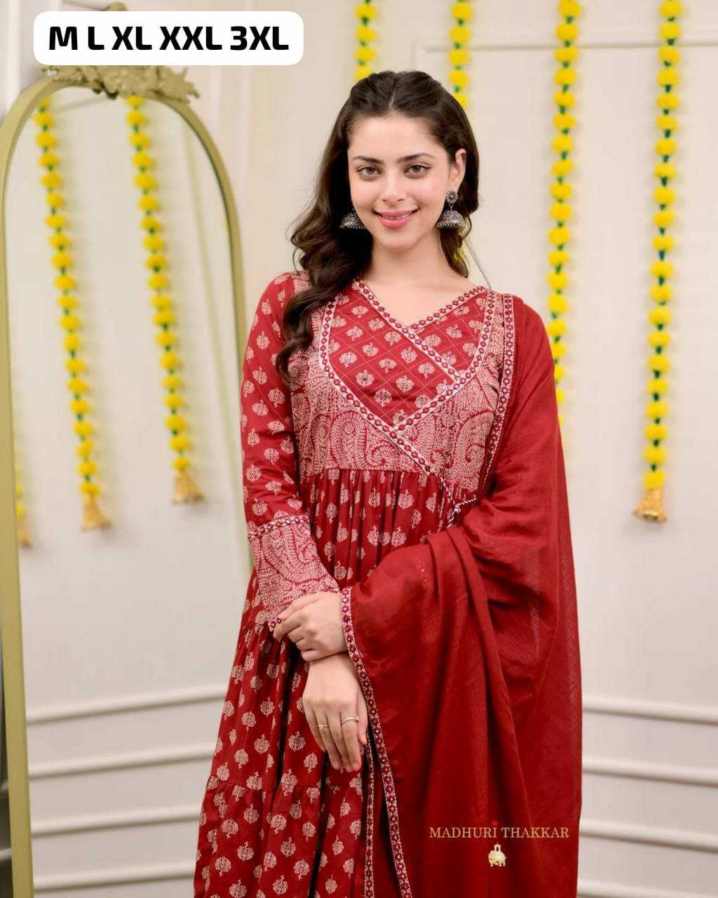 Ynf Cotton KESH613 107 Kurti Plus Size Collections Wholesale Designer Kurtis Anarkali Kurtis Embroidered Kurtis Manufacturer