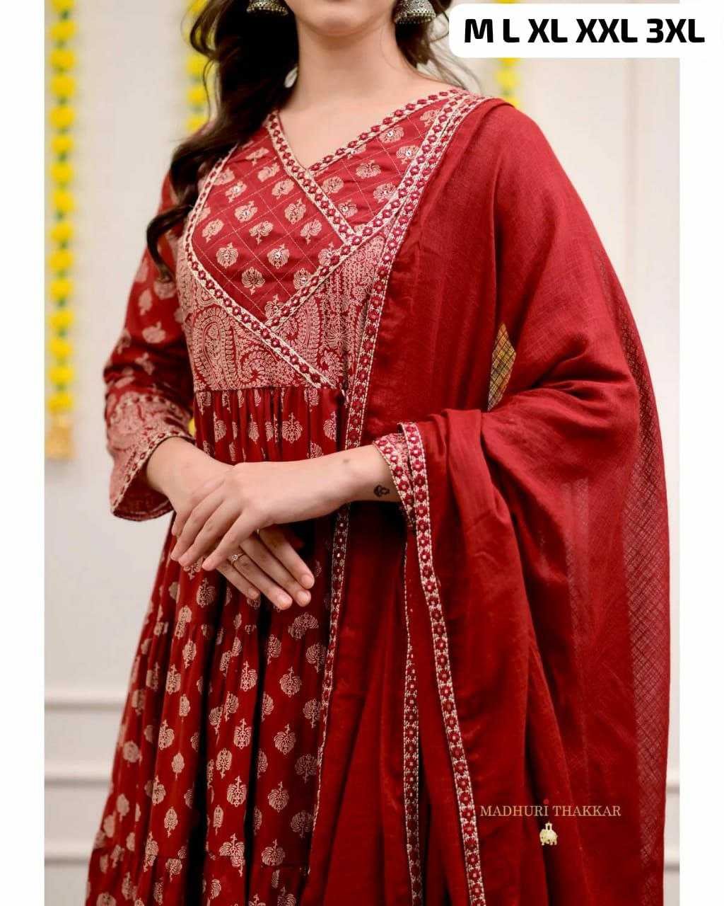 Ynf Cotton KESH613 107 Kurti Plus Size Collections Wholesale Designer Kurtis Anarkali Kurtis Embroidered Kurtis Manufacturer