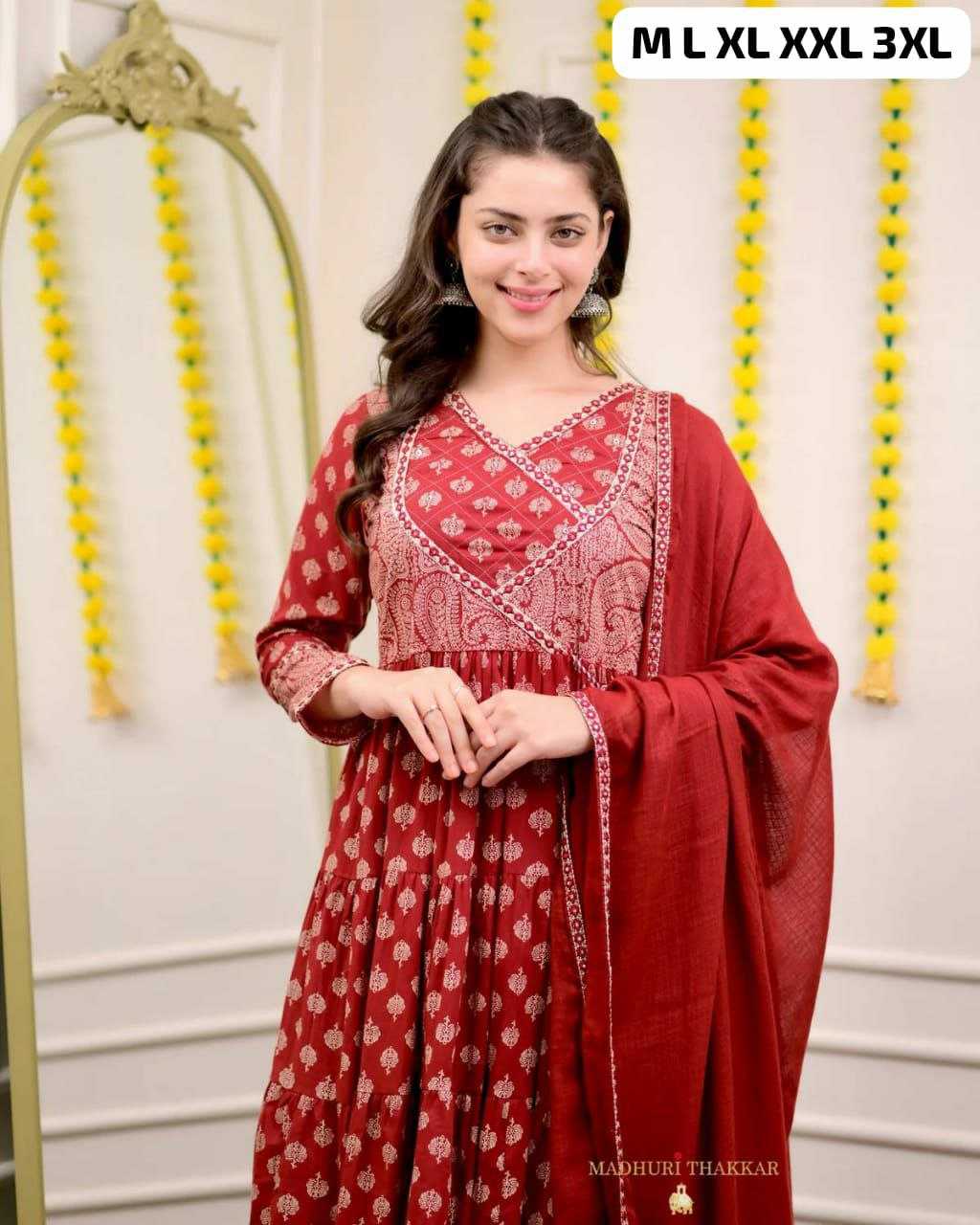 Ynf Cotton KESH613 107 Kurti Plus Size Collections Wholesale Designer Kurtis Anarkali Kurtis Embroidered Kurtis Manufacturer