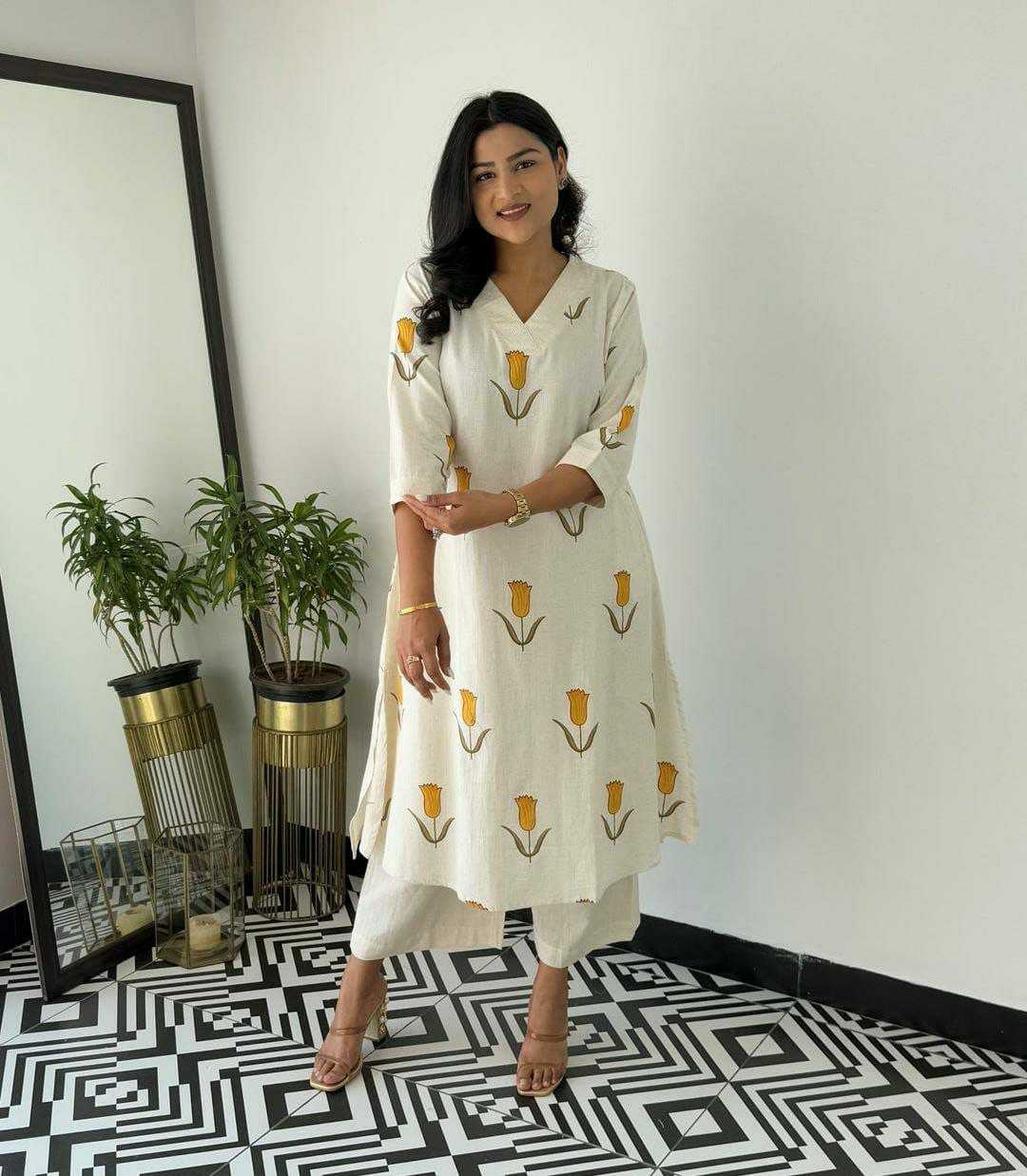 Ynf Cotton KESH613 201 Kurti Western Wears Festive Collections Wholesale Co-ord Set Printed Kurtis Kurtis With Bottom Manufacturer