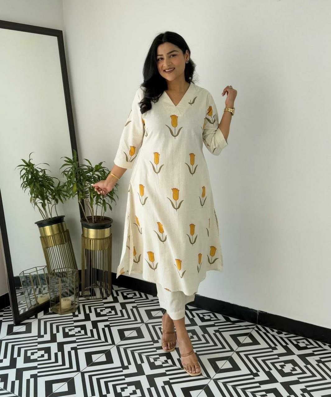 Ynf Cotton KESH613 201 Kurti Western Wears Festive Collections Wholesale Co-ord Set Printed Kurtis Kurtis With Bottom Manufacturer